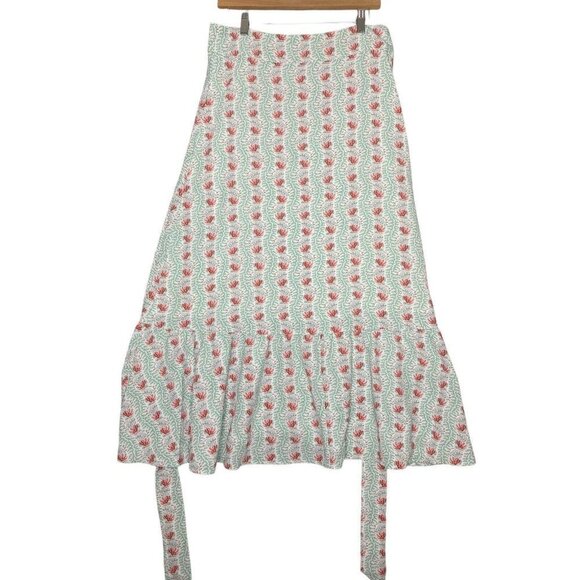 Hill House Womens The Mirabel Skirt Trailing Vine Multi Crepe Size Medium - Picture 4 of 9